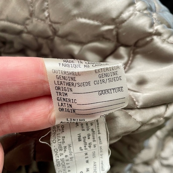 Vintage Rajac Leathers Penny Lane Fur Trim Leather Coat Longline Grey Size Small - Picture 11 of 12